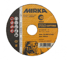 Mirka pjovimo diskas PRO INOX Ø50mm x1,0 x10mm (kompl.-25vnt).